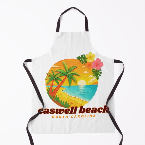 Item preview, Caswell Beach North Carolina Retro Sunset Palm Tree Design | Oak Island Souvenir Art designed and sold by DonnaRaine.