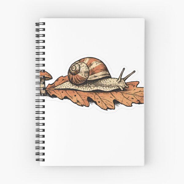 Item preview, Slow Find Snail Mushroom Hand Drawn Woodland Design designed and sold by Naviora.