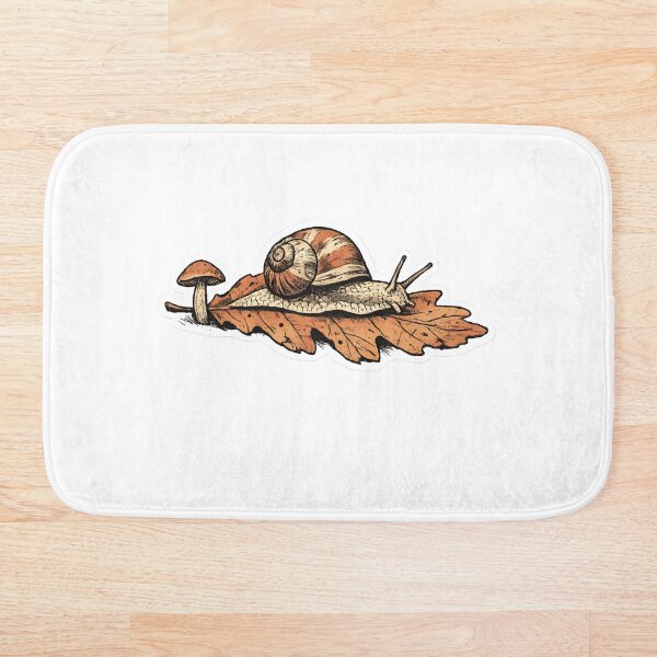 Item preview, Slow Find Snail Mushroom Hand Drawn Woodland Design designed and sold by Naviora.