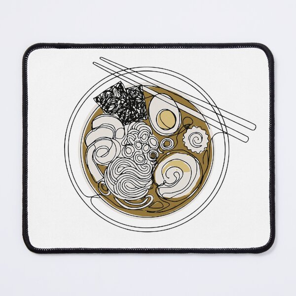 Item preview, Ramen Noodle Bowl Line Art Illustration designed and sold by Foodlore.