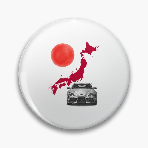 Item preview, Modern Japanese Inline-6 Coupe with Red Japan Map and Rising Sun Sketch designed and sold by FANTASYoDarknes.