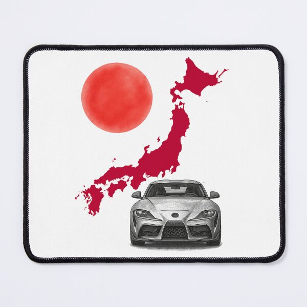 Item preview, Modern Japanese Inline-6 Coupe with Red Japan Map and Rising Sun Sketch designed and sold by FANTASYoDarknes.