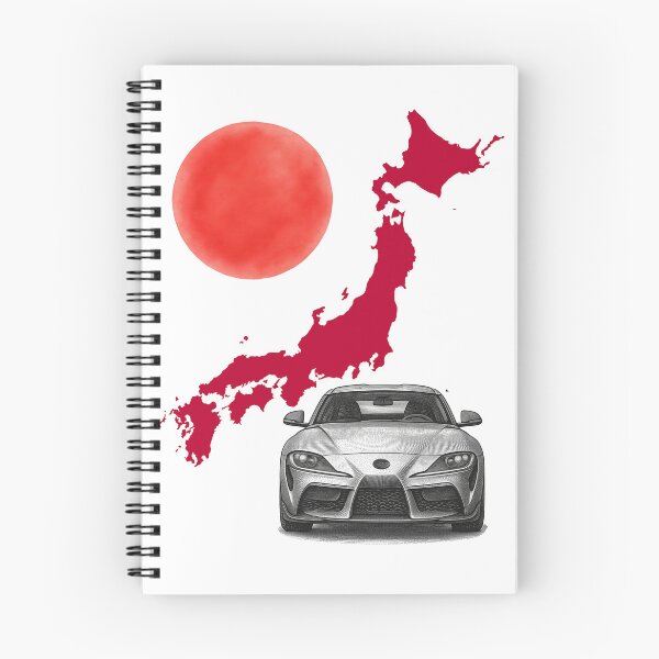 Item preview, Modern Japanese Inline-6 Coupe with Red Japan Map and Rising Sun Sketch designed and sold by FANTASYoDarknes.