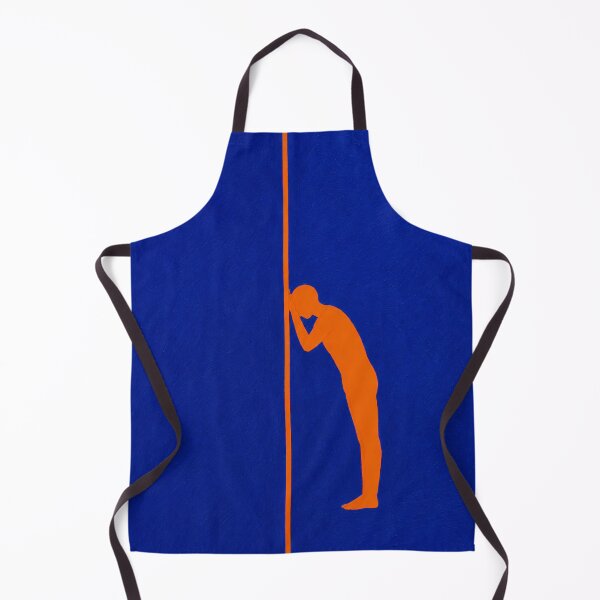 Item preview, 'Leaning In' – Modern Abstract Figure Painting | Cobalt Blue and Orange designed and sold by Moodzu.