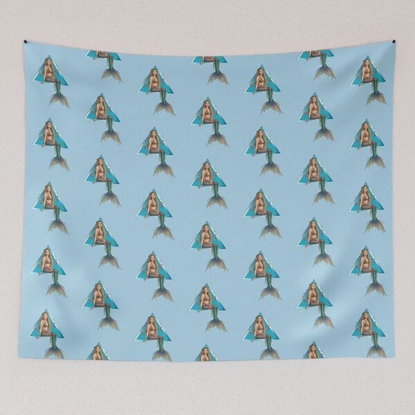 Item preview, MERMAID, OCEAN ART, MARINE CREATURE, BOHO, BOHEMIAN DESIGN designed and sold by classic car craze.