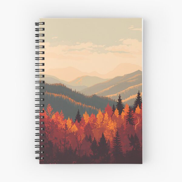 Item preview, Autumn Mountain Landscape Vintage Forest Vector Illustration designed and sold by mijaczeek.