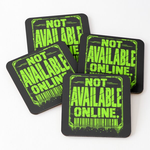 Item preview, Not Available Online – Neon Green Industrial Barcode Typography designed and sold by Anyshca.