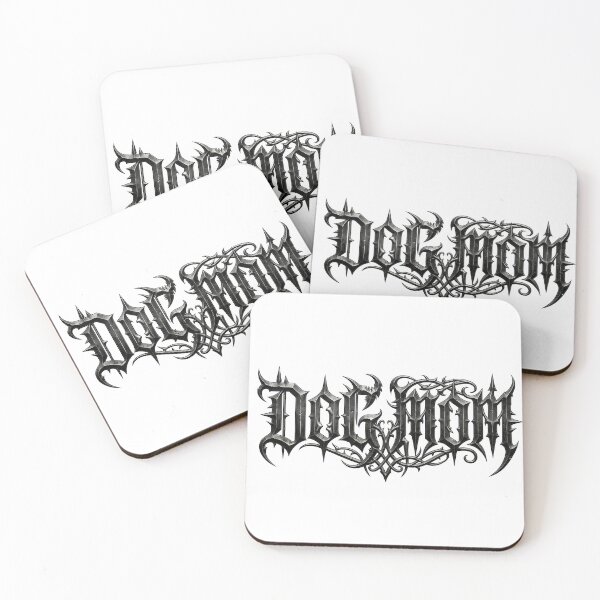 Item preview, Heavy Metal Dog Mom Gothic Skull Typography designed and sold by BetweenForms.