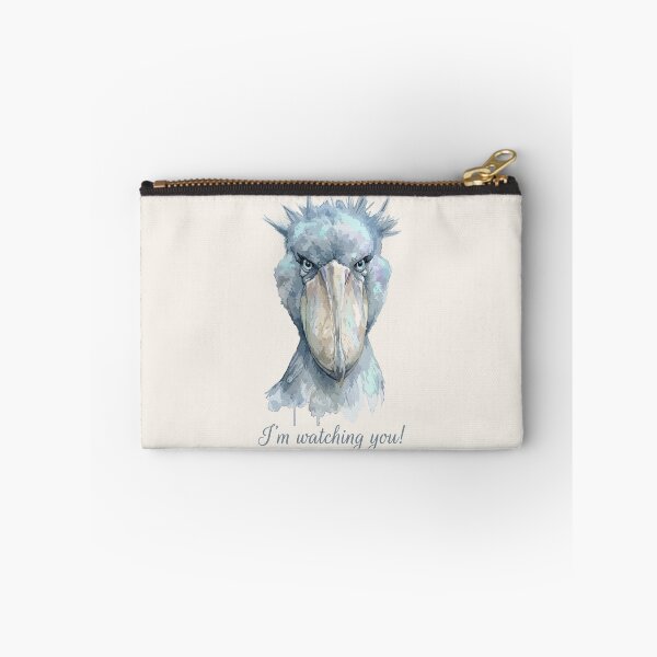 Item preview, Funny Staring Shoebill Stork Watercolor - I'm Watching You designed and sold by chriswo-design.