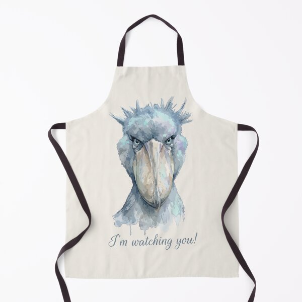 Item preview, Funny Staring Shoebill Stork Watercolor - I'm Watching You designed and sold by chriswo-design.