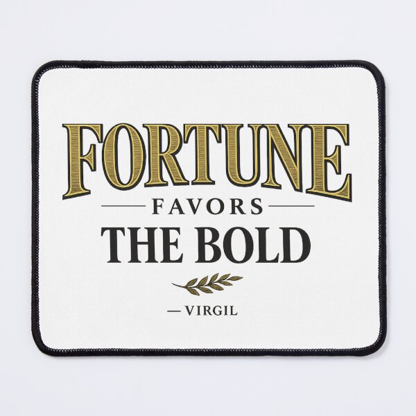 Item preview, Fortune Favors the Bold Virgil Classic Latin Quote Typography designed and sold by QCena.