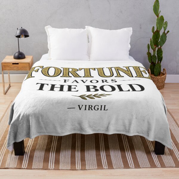 Item preview, Fortune Favors the Bold Virgil Classic Latin Quote Typography designed and sold by QCena.