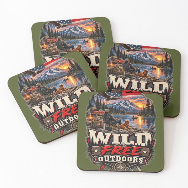 Item preview, Wild Free Outdoors- Vintage Fishing Americana Camping  T-Shirt designed and sold by DomKo10.