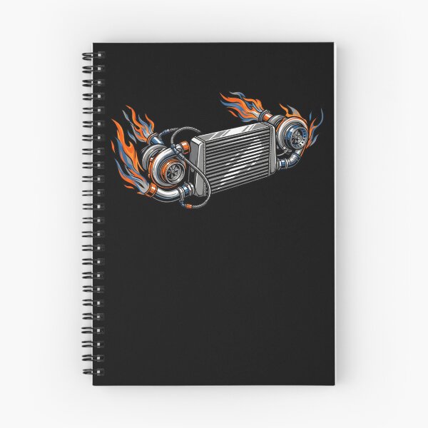 Item preview, Twin Turbo Intercooler Flaming Boost JDM Racing Car Tuning Aesthetic designed and sold by mood-draftsman.