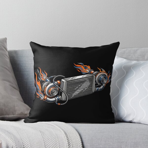 Item preview, Twin Turbo Intercooler Flaming Boost JDM Racing Car Tuning Aesthetic designed and sold by mood-draftsman.