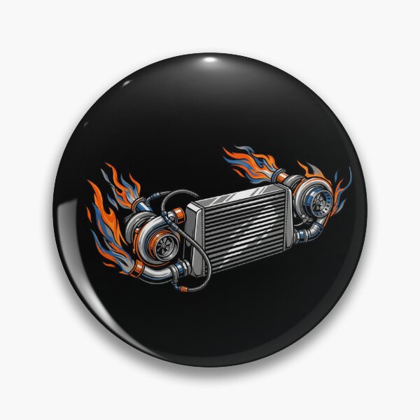 Item preview, Twin Turbo Intercooler Flaming Boost JDM Racing Car Tuning Aesthetic designed and sold by mood-draftsman.