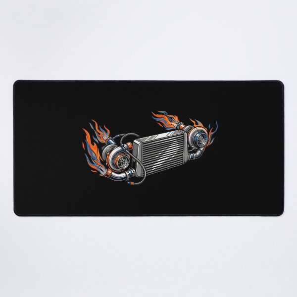 Item preview, Twin Turbo Intercooler Flaming Boost JDM Racing Car Tuning Aesthetic designed and sold by mood-draftsman.