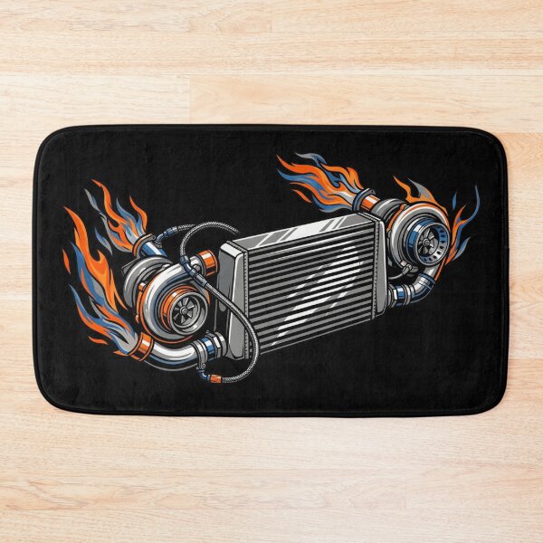 Item preview, Twin Turbo Intercooler Flaming Boost JDM Racing Car Tuning Aesthetic designed and sold by mood-draftsman.