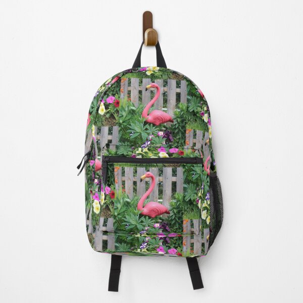 Item preview, Pink Lawn Flamingo Flower Garden Photography designed and sold by pinkal.