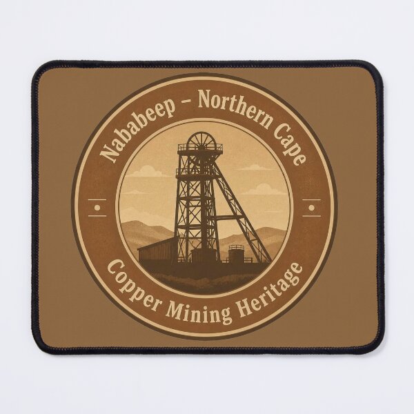 Item preview, Nababeep Copper Mining Heritage Round Badge – Northern Cape South Africa designed and sold by The Digital Compass.