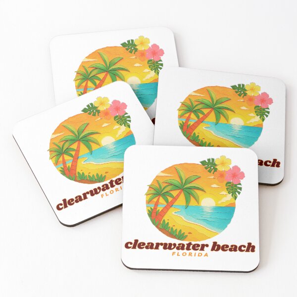 Item preview, Clearwater Beach Florida Retro Sunset Palm Tree Design | Gulf Coast Souvenir Art designed and sold by DonnaRaine.