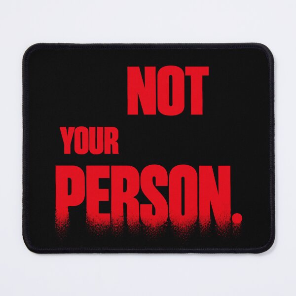 Item preview, Not Your Person – Crimson Red Stacked Block Typography designed and sold by Anyshca.