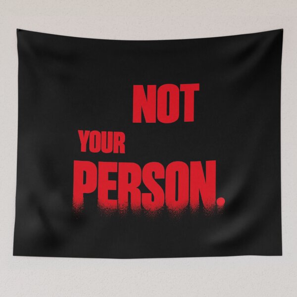 Item preview, Not Your Person – Crimson Red Stacked Block Typography designed and sold by Anyshca.