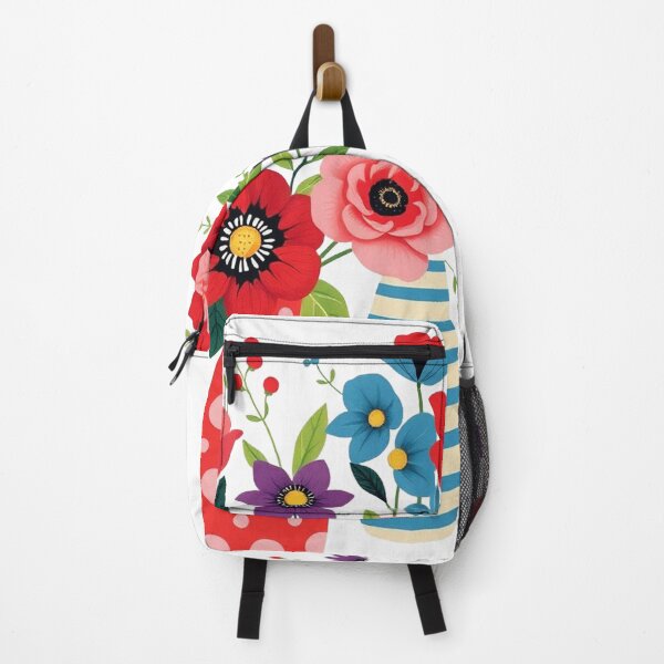 Item preview, Whimsical flowers in colorful vases designed and sold by Beyond The Canvas.