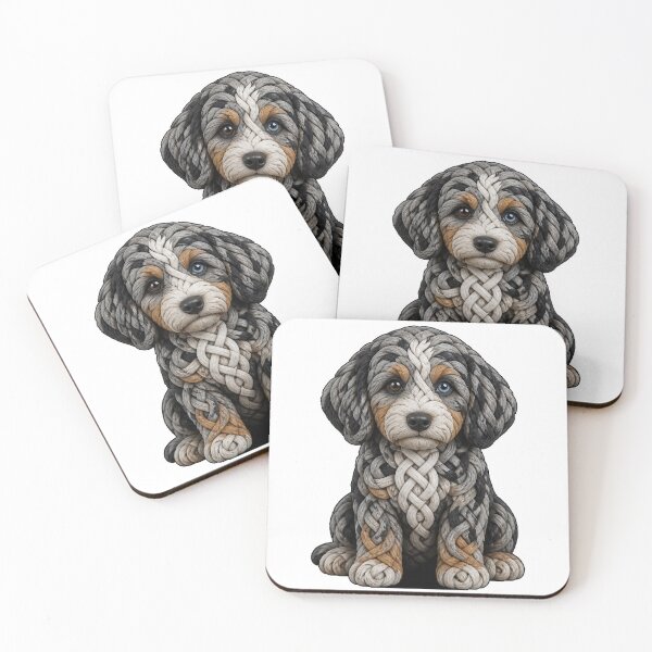 Item preview, Celtic Knot Merle Aussiedoodle designed and sold by Freckled-Monkey.