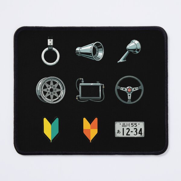 Item preview, JDM Kyusha Retro Car Parts Wakaba Shoshinsha Drift Culture Sticker Pack designed and sold by mood-draftsman.