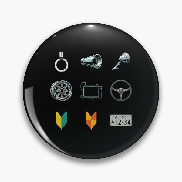 Item preview, JDM Kyusha Retro Car Parts Wakaba Shoshinsha Drift Culture Sticker Pack designed and sold by mood-draftsman.