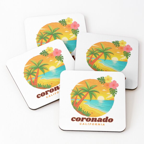 Item preview, Coronado California Retro Sunset Palm Tree Design | San Diego Beach Souvenir Art designed and sold by DonnaRaine.
