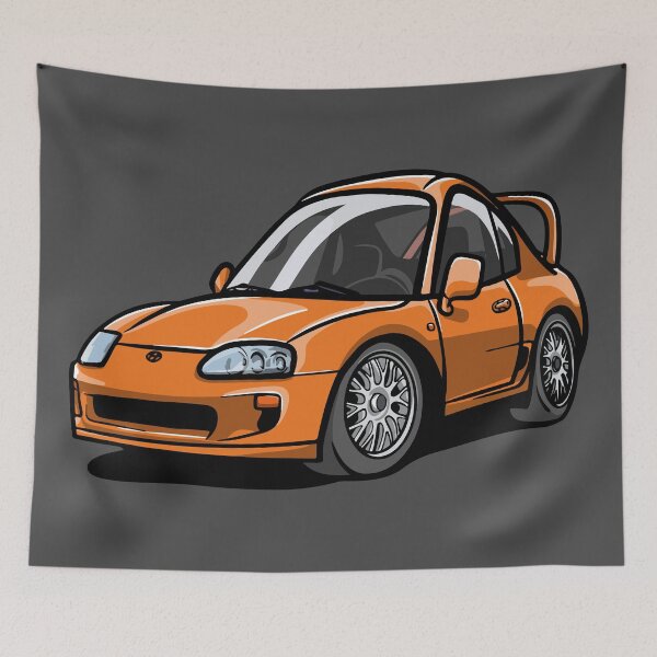 Item preview, Toyota Supra Cartoon designed and sold by CUTOCARS-SHOP.