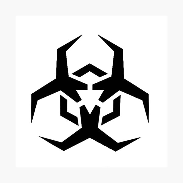 Item preview, Dark Geometric Warrior Emblem – Futuristic Black Symbol designed and sold by aloksahu123.