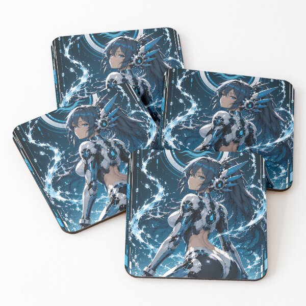 Item preview, Water Mecha Warrior | Cyberpunk Anime designed and sold by Apocalyptic Art Studio.