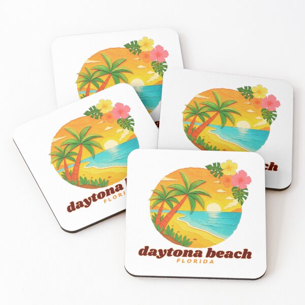 Item preview, Daytona Beach Florida Retro Sunset Palm Tree Design | Florida Coast Souvenir Art designed and sold by DonnaRaine.