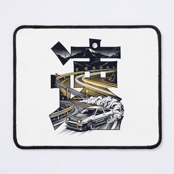 Item preview, JDM AE86 Touge Mountain Drift Japanese Kanji Silhouette Aesthetic designed and sold by mood-draftsman.