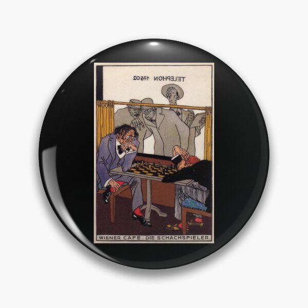 Item preview,  Vintage  color lithograph, Viennese Café: The Chess Players  designed and sold by stevepaint.