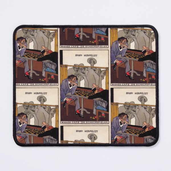 Item preview, Vintage color lithograph, Viennese Café: The Chess Players designed and sold by stevepaint.