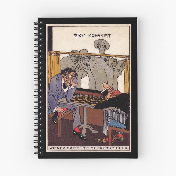 Item preview,  Vintage  color lithograph, Viennese Café: The Chess Players  designed and sold by stevepaint.