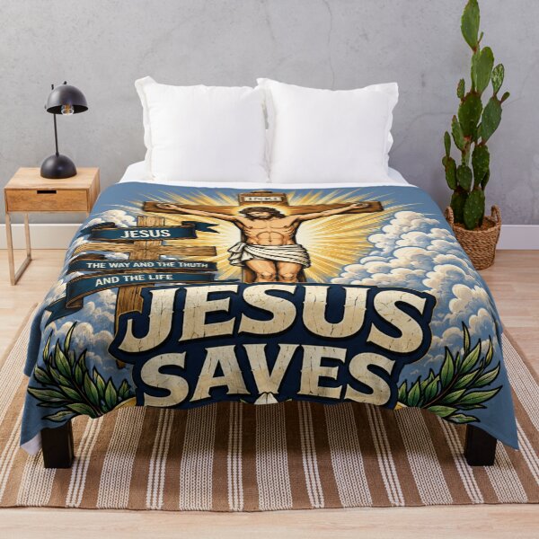 Item preview, Jesus Saves Christian Cross Vintage Religious Design designed and sold by MushArtist.