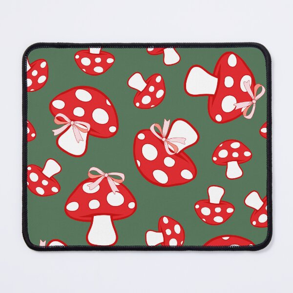 Item preview, Red White Fall Mushroom with Cute Ribbon designed and sold by nurabear.