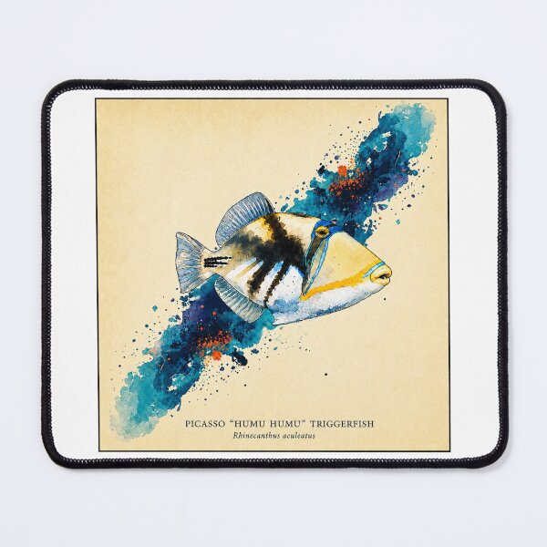 Item preview, Picasso Humu Humu Triggerfish Watercolor Marine Art designed and sold by KenworksDigital.