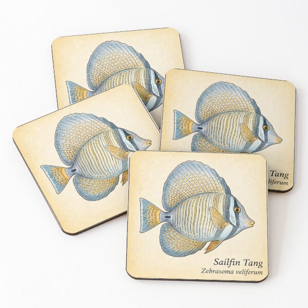 Item preview, Sailfin Tang Vintage Marine Atlas Illustration designed and sold by KenworksDigital.