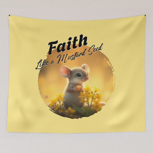 Item preview, Faith Like a Mustard Seed Cute Mouse Christian Design designed and sold by Sachie's Studio.