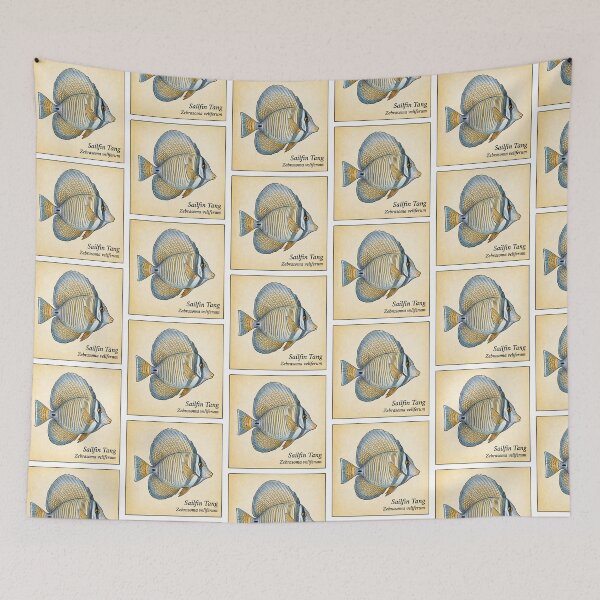 Item preview, Sailfin Tang Vintage Marine Atlas Illustration designed and sold by KenworksDigital.