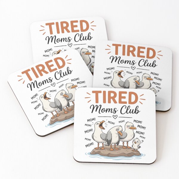 Item preview, Tired Moms Club Seagull Chaos Mama Life Funny Motherhood T-Shirt | Exhausted Mom Humor Graphic Gift designed and sold by Trendably.