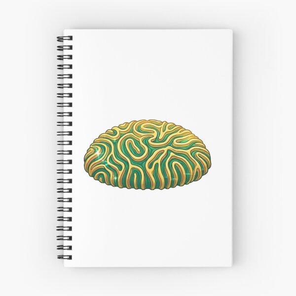 Item preview, Platygyra Maze Brain Coral Green Gold Reef Art designed and sold by KenworksDigital.