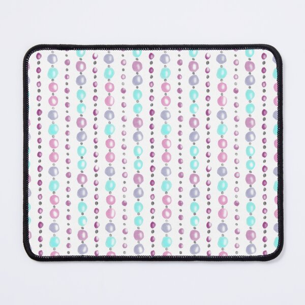 Item preview, 70s Curtain Beads white background turquoise and pink designed and sold by shannondoucette.