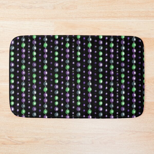 Item preview, 70s Curtain Beads black background purple and green designed and sold by shannondoucette.